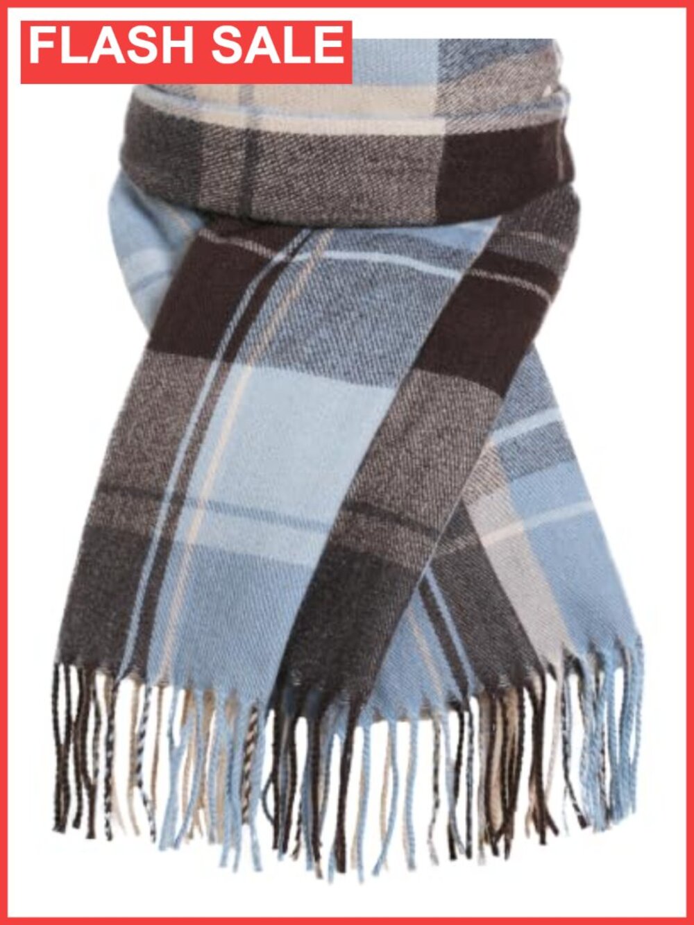 Oversized Plaid Cashmere Feel Winter Scarf Shawl Wrap for Women